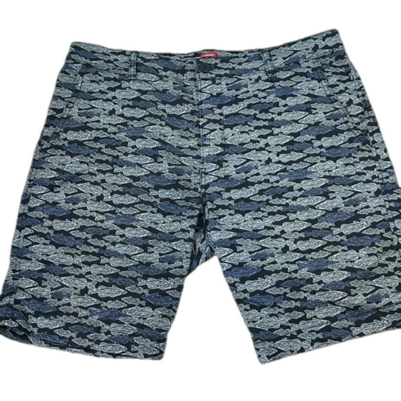 Levi's Chino Men's Blue Fish Casual Bermuda Shorts - Picture 1 of 14